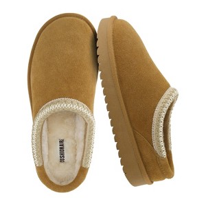 CUSHIONAIRE Keto Kids Slippers - Cozy Slip On Mule House Shoes with Faux Fur Lining and Cushioned Memory Foam Comfort - 1 of 4