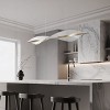 Modern LED Wave Pendant Light, Gold Linear Chandelier with Acrylic Panels for Kitchen Island or Dining - 4 of 4