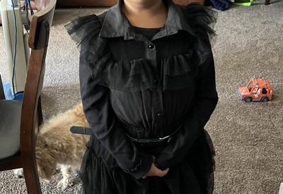 Girls Prom Dance Wednesday Addams Inspired Tulle Costume Dress - Mia Belle  Girls : Target