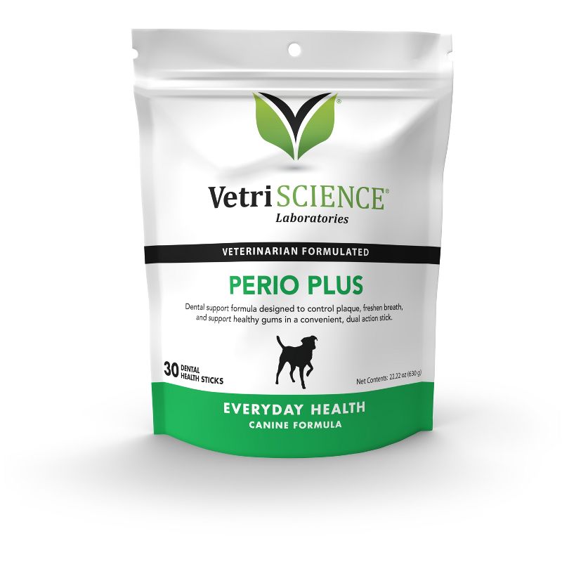 VetriScience Perio Plus Dental Health and Breath Freshening Stix for Dogs, Chicken Liver Flavor,30 ct, 1 of 4