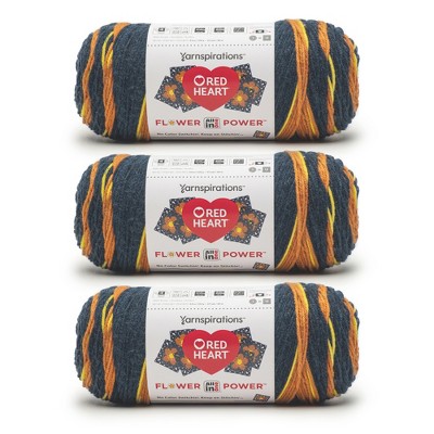 Red Heart All in ONE Flower Power Yarn 3 Pack-Katelli Bronze
