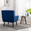 CAVINAS Modern Ergonomics Accent Chair, Soft Linen Material Living Room Chair with Black Legs and Backrest - 4 of 4