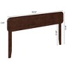 AFI Furnishings Florence Queen Solid Wood Headboard, Walnut - 2 of 4