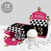 Big Dot of Happiness Chic 13th Birthday - Pink, Black and Gold - Treat Box Party Favors - Birthday Party Goodie Gable Boxes - Set of 12 - 3 of 4