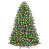 7ft Pre-Lit Artificial Christmas Tree with 600 Dual-Color LED Lights, Easy Assembly for Home and Office - 3 of 4