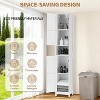 Tall Bathroom Storage Cabinet with 2 Doors,67"Narrow Floor Standing Cabinet with 3 Adjustable Shelves,Waterproof Metal Organizer for Bathroom,Kitchen - 4 of 4
