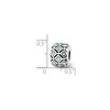 Black Bow Jewelry Sterling Silver with Crystals March Pale Blue Lattice Bead Charm - 2 of 3