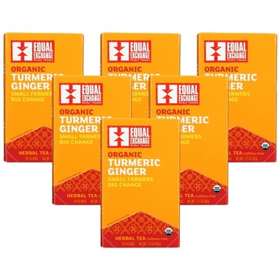 Equal Exchange Organic Turmeric Ginger Tea - Case of 6/20 ct