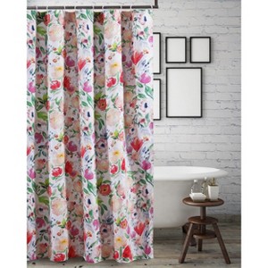 Greenland Home Fashions 1711BSHW Blossom Multi Shower Curtain, 72x72 Inches - 1 of 3