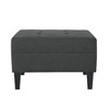 CAVINAS Classic Upholstered Ottoman with Birch Wood Legs, Modern Rectangle Ottoman Bench, Ottoman Foot Stools, Bedroom Entry Bench - 4 of 4
