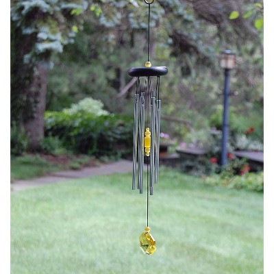 Woodstock Wind Chimes Signature Collection  Woodstock Chakra Chime  17'' Wind Chime for Outdoor Garden DÃƒÂ©cor
