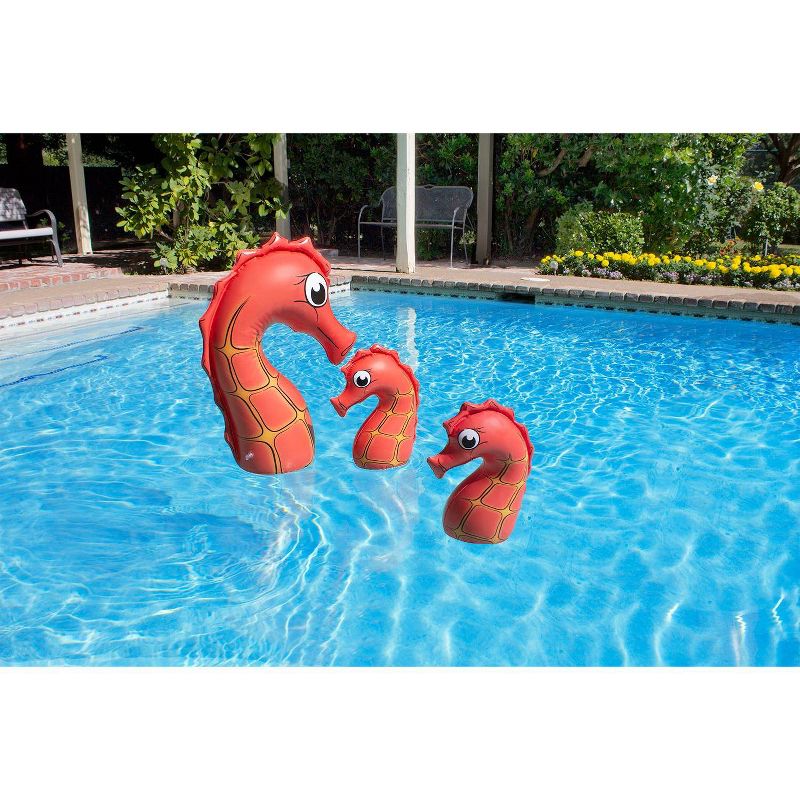 Poolmaster 3pk Floating Swimming Pool Backyard D&#233;cor - Seahorse Family, 5 of 7