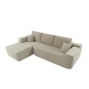 Cloud Corduroy L-Shaped Modular Sectional Sofa with Chaise Lounge, No Assembly, and Plush Fabric - 4 of 4