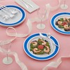 Elegant Disposable Plates For Party - (10 Piece) Heavy Duty Disposable Dinner Set, Fine Dining Plastic Dishes For Elegant China Look, Blue, Jubilant - 2 of 3