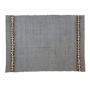 Beachcombers Set of 4 Grey Raffia Placemat - 1 of 2