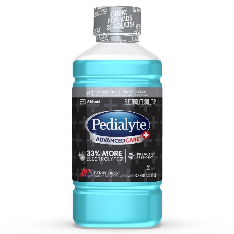 Pedialyte AdvancedCare Plus Electrolyte Solution Hydration Drink - Berry Frost - 33.8 fl oz, 1 of 10