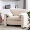 Vynxaria 22.8 Inch Modern Accent Chairs, Gray PU Corduroy Recliners with Footrests, Ideal for Bedroom and Living Room - 3 of 4