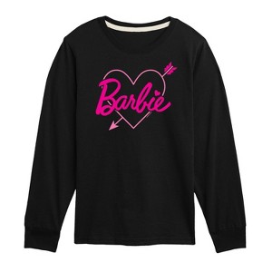 Boys' - Barbie - Barbie Arrow Heart Logo Long Sleeve Graphic T-Shirt - 1 of 4