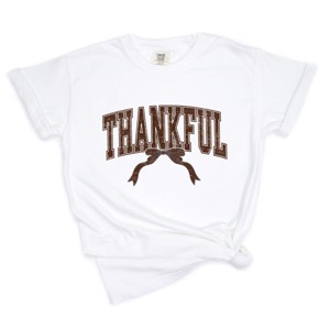 Varsity Thankful Coquette - Womens Garment Dyed Tee - 1 of 3