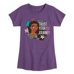 Girls' - Disney Princess - Moana Trust Your Journey Fitted Short Sleeve Graphic T-Shirt - 1 of 4