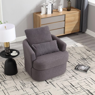 CAVINAS 360 Degree Swivel Barrel Chair Comfy Round Accent Sofa Chair Lounge Chair for Living Room