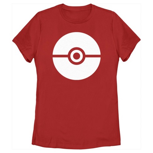 Pokemon Pokeball Icon Girls T-Shirt - RED