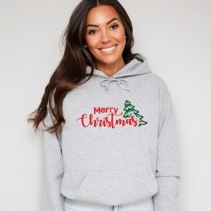 Merry Christmas Glitter Tree - Womens Hoodie - 1 of 2