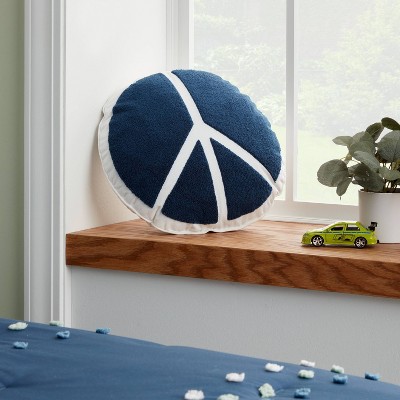 PeaceKids&#39; Kids&#39; Throw Pillow Navy - Pillowfort&#8482;_1