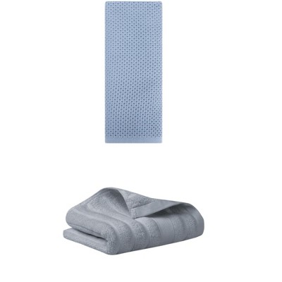 REGALWOVEN Solid Cotton Decorative Hand Towels for Bathroom Hotel and Spa 14" x 30"/13" x 30" 2 Pcs