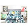 Yellow/Geometric Jacqueline Maldonado Riverside Throw Pillow - (20"x20") - Deny Designs: Modern Indoor Decorative Cushion, Zipper Closure - 3 of 4