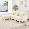 VASIP Boucle Fabric 3-Seater Sofa, Shell-Shaped Armrests & Self-Wrapped Cylindrical Legs, for Living Room & Apartment,Beige - 3 of 4