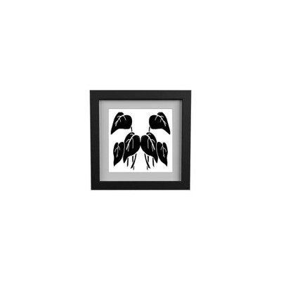 13" x 13" Sad Leaf Wall Art Black - PTM Images