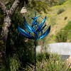 Cyan Oasis Blue Lotus Wind Spinner - 2 of 4
