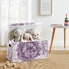 Sweet Jojo Designs Girl Fabric Storage Toy Bin Peony Floral Garden Lavender Purple and Ivory - 2 of 4