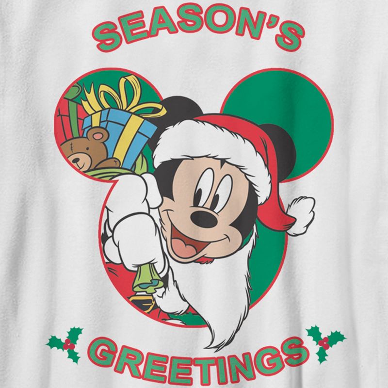 Boy's Mickey & Friends Christmas Santa Mickey Season's Greetings T-Shirt, 2 of 5