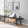 Sailboat Shaped TV Stand,MDF Wood Media Console Table With Drawer And Metal Support,Storage Cabinet For Living Room Office-Cuddlewood - 3 of 4