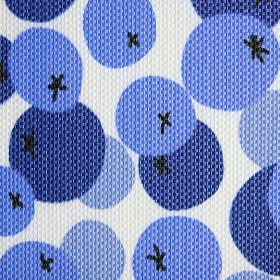 Blue and White PVC Anti-Fatigue Kitchen Runner Mat