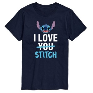Men's - Lilo and Stitch - I Love Stitch Short Sleeve Graphic T-Shirt - 1 of 4