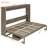 Queen Size Murphy Bed Foldable Bed Space-saving Wall Bed with Vanity Desk, Center Mirror & 2 Side Drawers - ModernLuxe - 4 of 4
