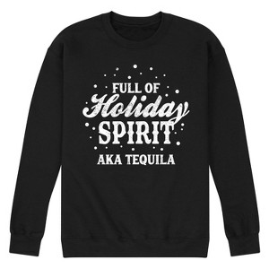 Men's - Instant Message - Full Of Holiday Spirit Funny Christmas Graphic Fleece Sweatshirt - 1 of 4