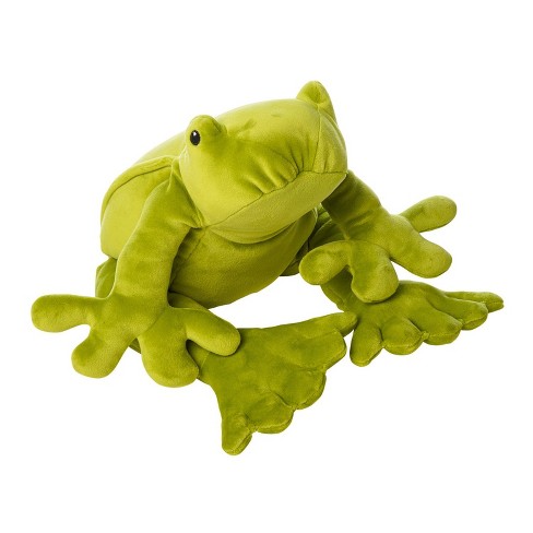 Aurora World Stuffed Animal Frog Green Plush Pet Toy 19 Plastic Eyes 