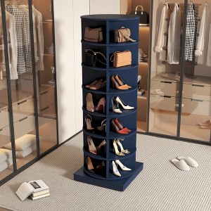 VYNXARIA Blue 360 Rotating shoe cabinet 7 layers - 1 of 4