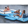 Bestway CoolerZ Tropical Breeze 6 Person Inflatable Party Island Large Relaxing Water Float with Detachable Sunshade and Cooler Bag, Blue/Orange - 3 of 4