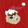 Toddler Boys' Looney Tunes Taz Santa Hat T-Shirt - 2 of 4