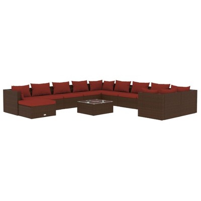 vidaXL Garden Lounge Set Brown
