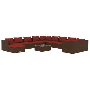 vidaXL Garden Lounge Set Brown - 1 of 4