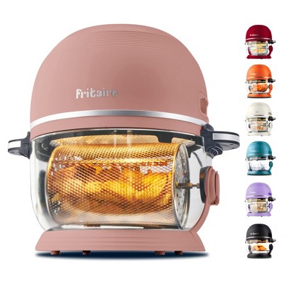 Fritaire Non-Toxic Air Fryer - Glass Air Fryer,  5qt, Teflon-Free, PFOA- Free, w/ Accessories - Rotisserie and Tumbling Basket