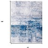 HomeRoots 6' X 9' Gray and Blue Abstract Printed Washable Non Skid Area Rug - 3 of 4