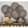 Metal Plate Overlapping Perforated Wall Decor Black - Olivia & May: Industrial Style Mixed Media Art, Indoor Horizontal Display - 2 of 4