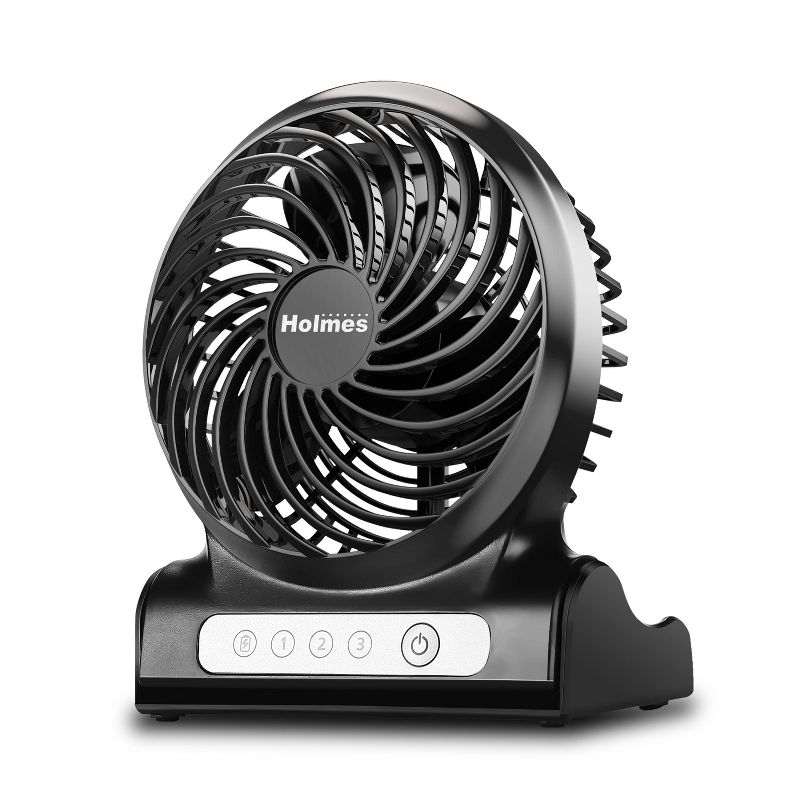 Personal Rechargeable Fan Black - Holmes, 1 of 19